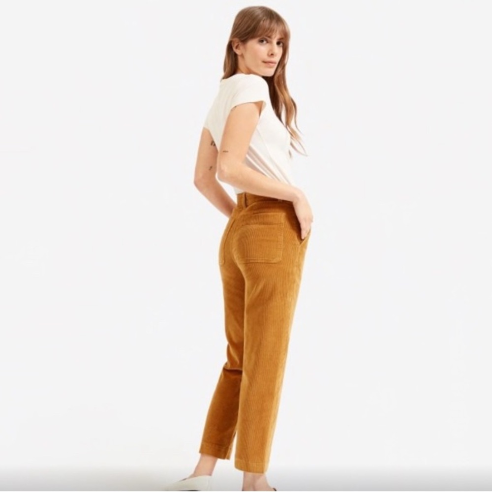Everlane Corduroy Straight Leg Crop (Mustard)